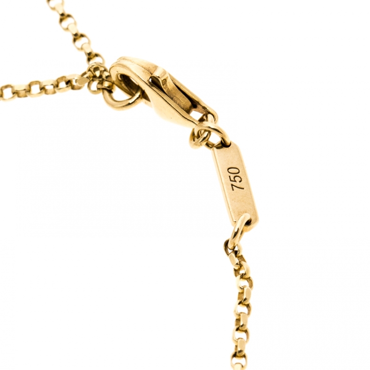 Pre Owned Versace Medusa Diamond 18k Yellow Gold Soft Charm Bracelet 