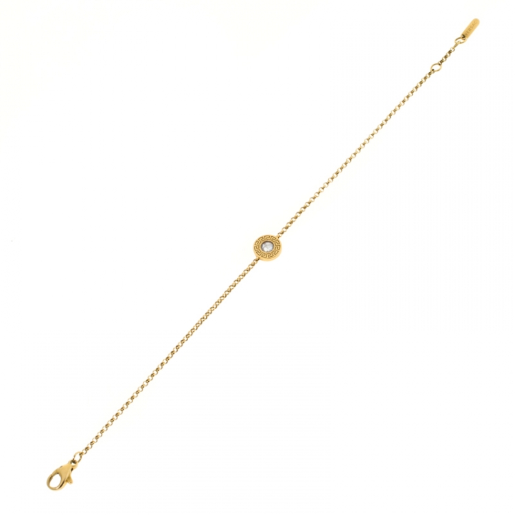 Pre Owned Versace Diamond 18k Yellow Gold Soft Bracelet