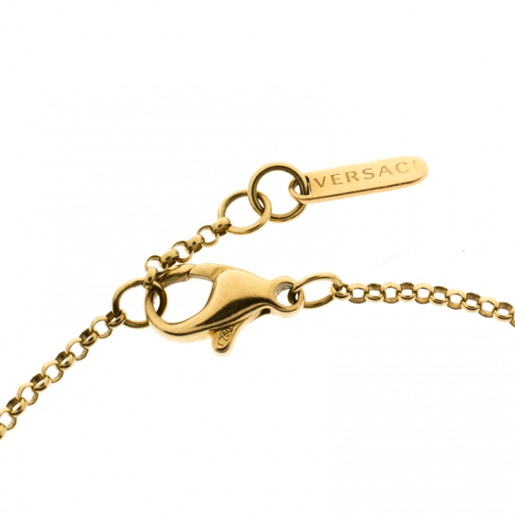 Pre Owned Versace Diamond 18k Yellow Gold Soft Bracelet