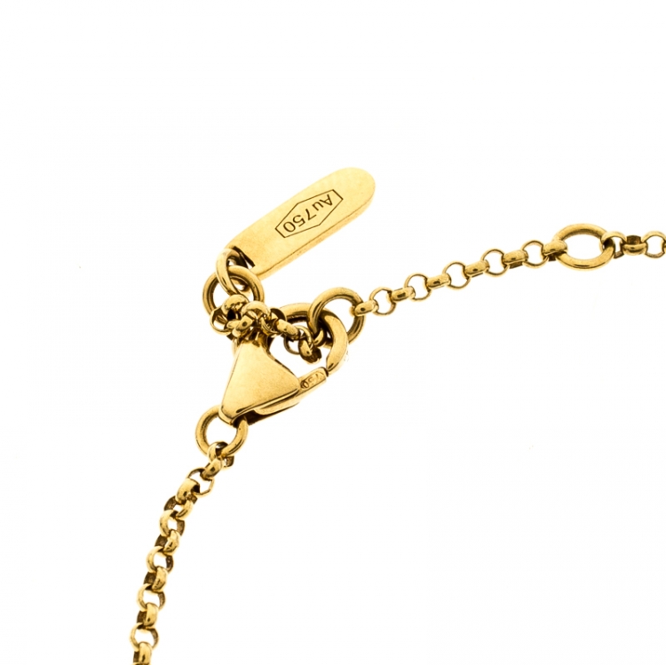 Pre Owned Versace Diamond 18k Yellow Gold Bracelet