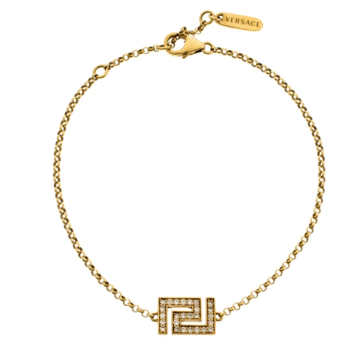 Versace Diamond 18k Yellow Gold Bracelet Versace | The Luxury Closet