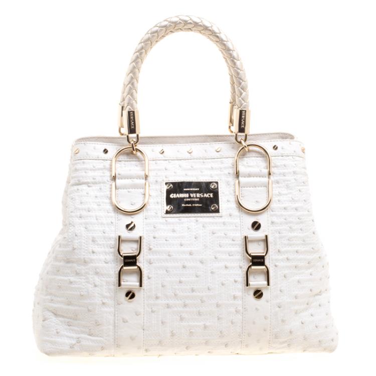 versace ostrich handbag