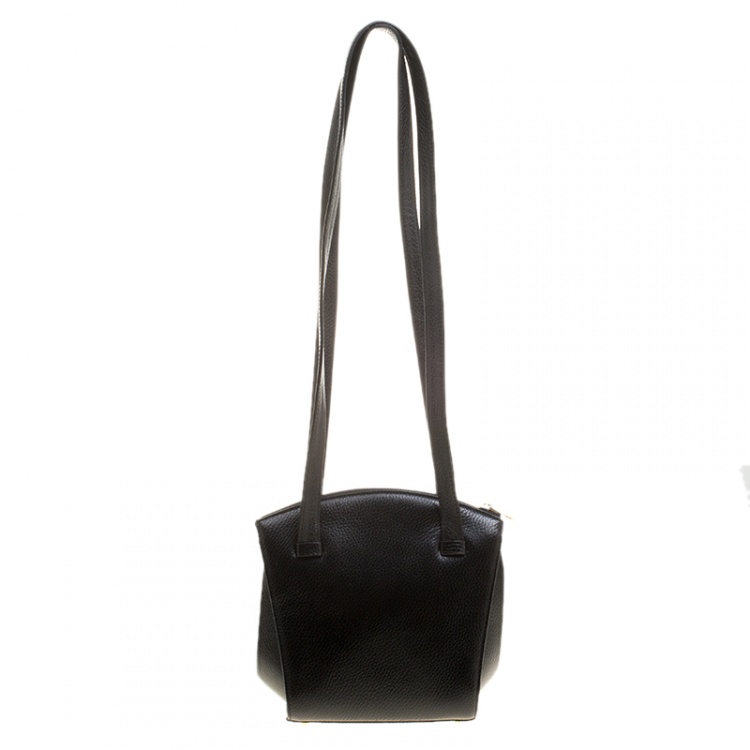 مملوكة مسبقًا Versace Black Leather Medusa Shoulder Bag 