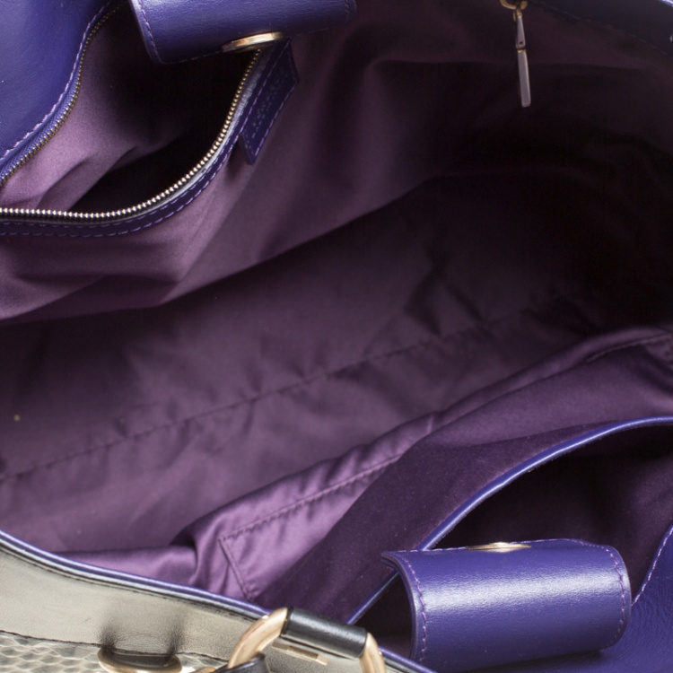 Pre Owned Versace Black Textured Leather Medusa Tote