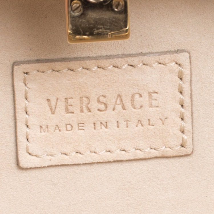 Pre Owned Versace Black Python Box Clutch
