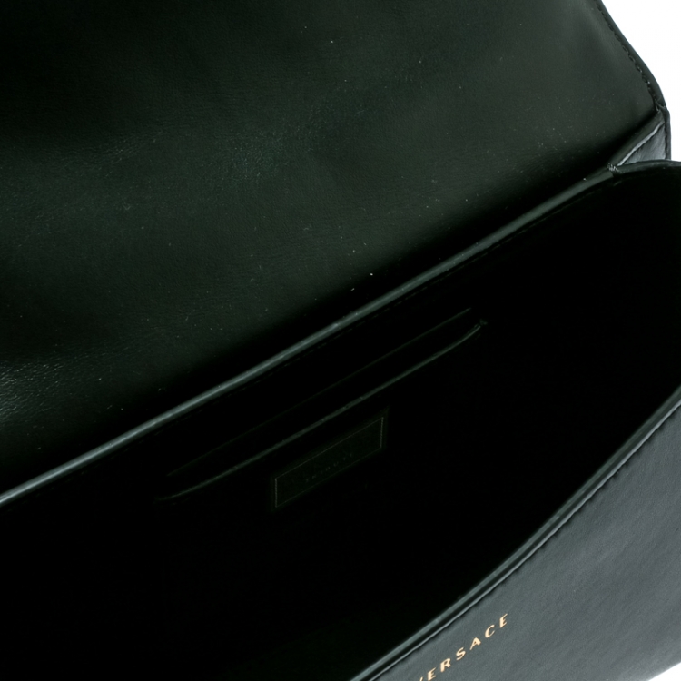 Pre Owned Versace Multicolor Clash Print Icon Leather Shoulder Bag