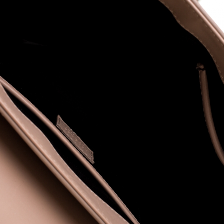 Pre Owned Versace Nude Leather Medusa Medallion Tote