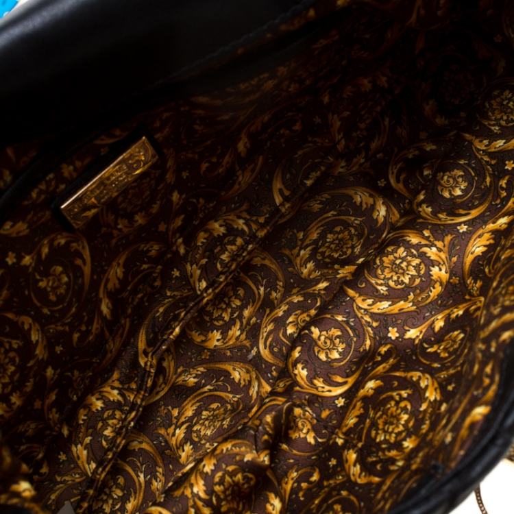 Pre Owned Versace Black Quilted Leather Calliope Vanitas Shoulder Bag