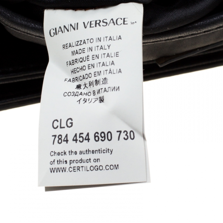 Pre Owned Versace Black Leather Medusa Sultan Shoulder Bag