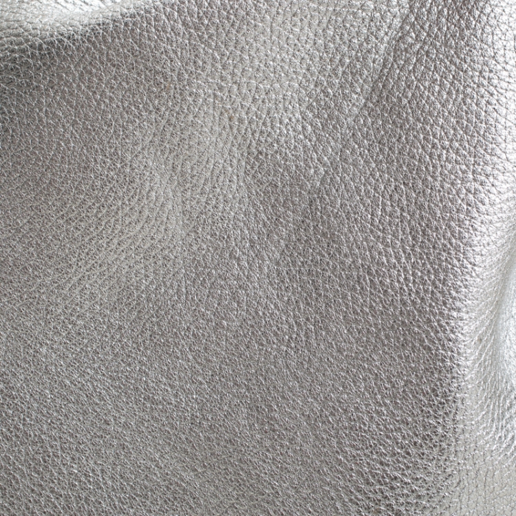 Pre Owned Versace Silver Leather Hobo