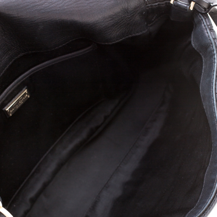 Pre Owned Versace Couture Quilted Black Leather Shoulder Bag