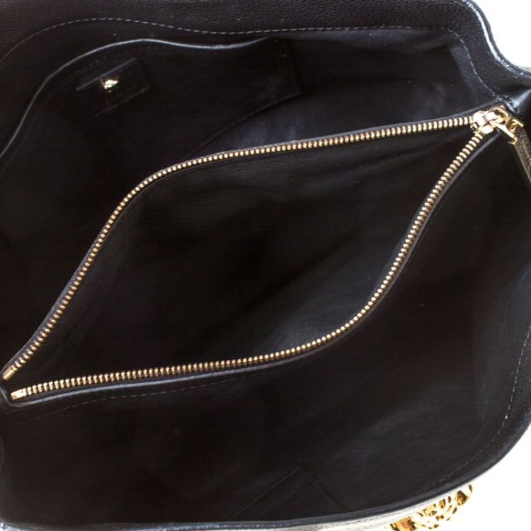 مملوكة مسبقًا Versace Black Leather Palazzo Medusa Tote