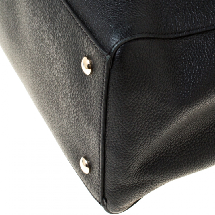 مملوكة مسبقًا Versace Black Leather Palazzo Medusa Tote