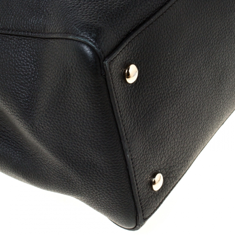 مملوكة مسبقًا Versace Black Leather Palazzo Medusa Tote