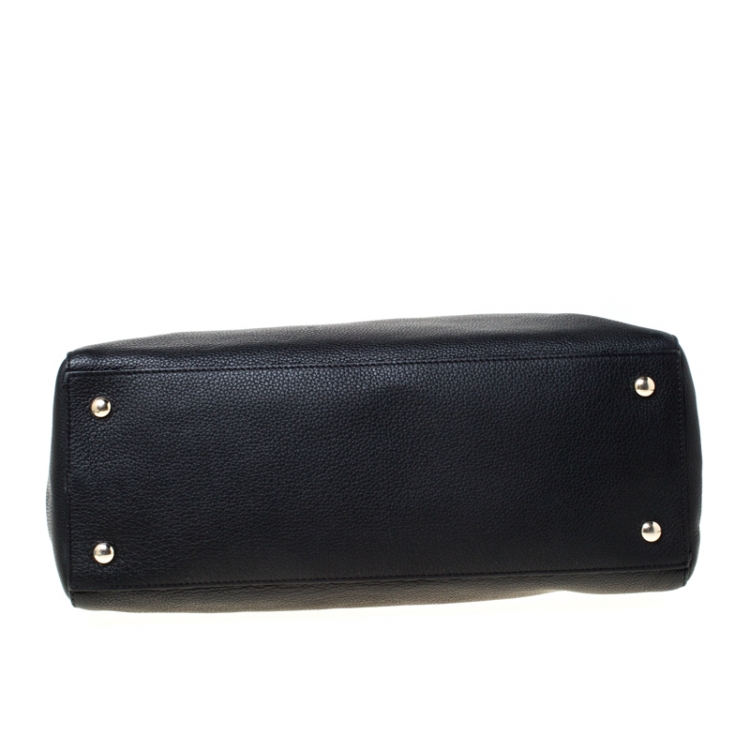 مملوكة مسبقًا Versace Black Leather Palazzo Medusa Tote