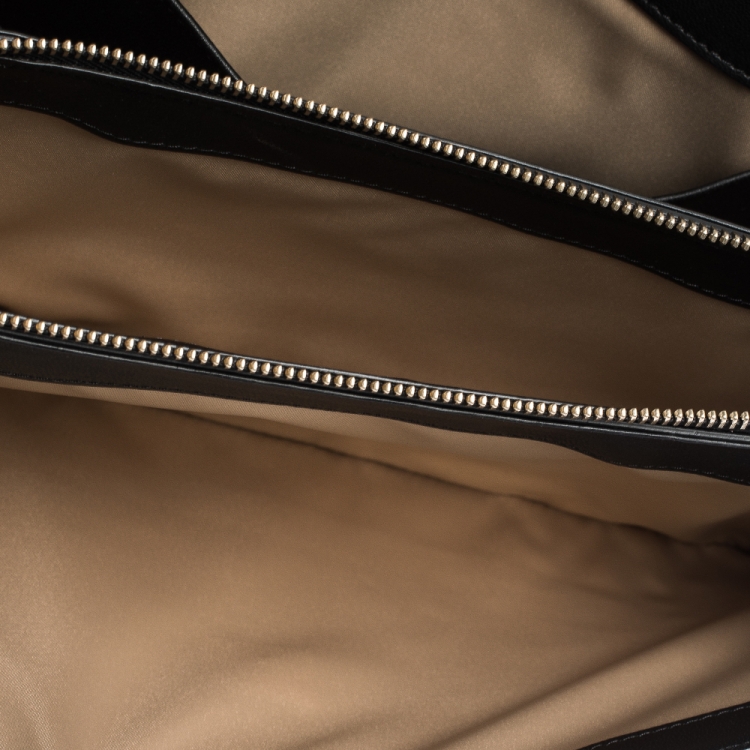 Pre Owned Versace Black Leather Tassel Medusa Shoulder Bag