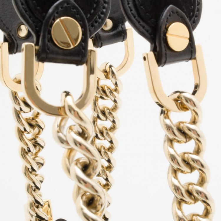 مملوكة مسبقًا Versace Black Chinchilla Madonna Boston Bag