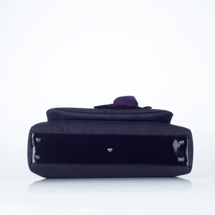 Pre Owned Versace Monogram Floral Tote