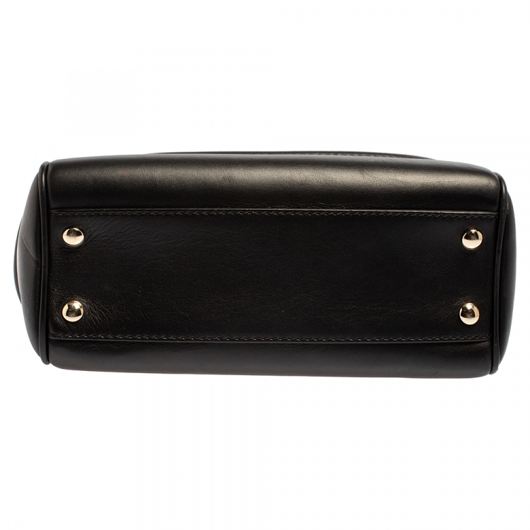 Pre Owned Versace Black Leather Palazzo Empire Tote