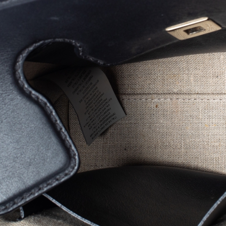 Pre Owned Versace Black Leather Palazzo Empire Tote