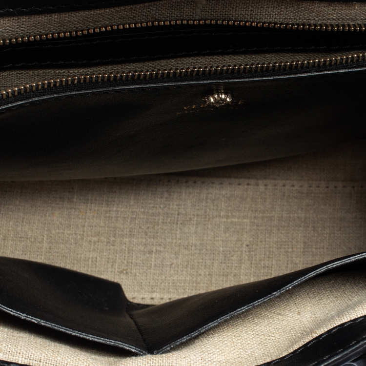 Pre Owned Versace Black Leather Palazzo Empire Tote