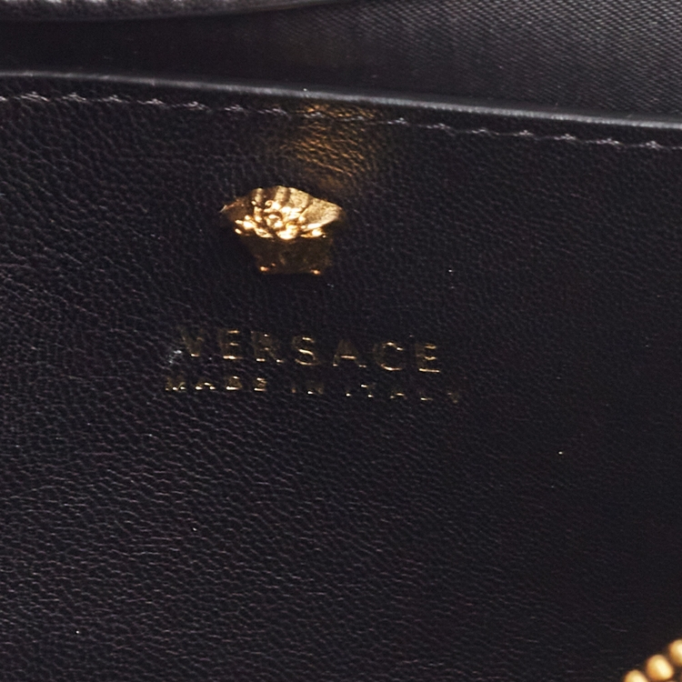 Pre Owned Versace Black Leather Palazzo Sultan Chain Shoulder Bag