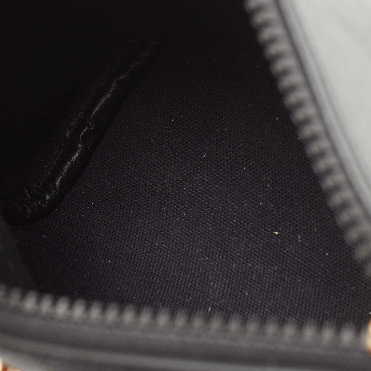 Pre Owned Versace Black Leather Medusa Pouch