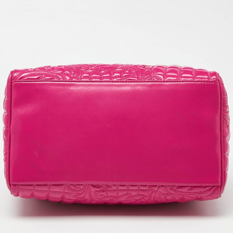 مملوكة مسبقًا Versace Pink Patent Leather Boston Bag