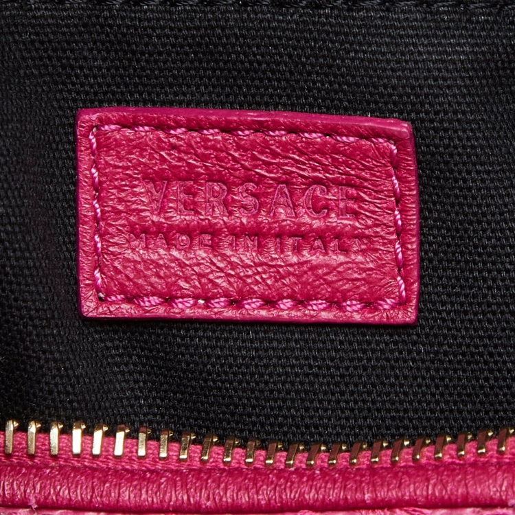 مملوكة مسبقًا Versace Pink Patent Leather Boston Bag