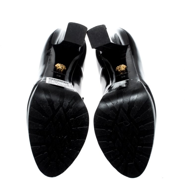 versace block heel sandals
