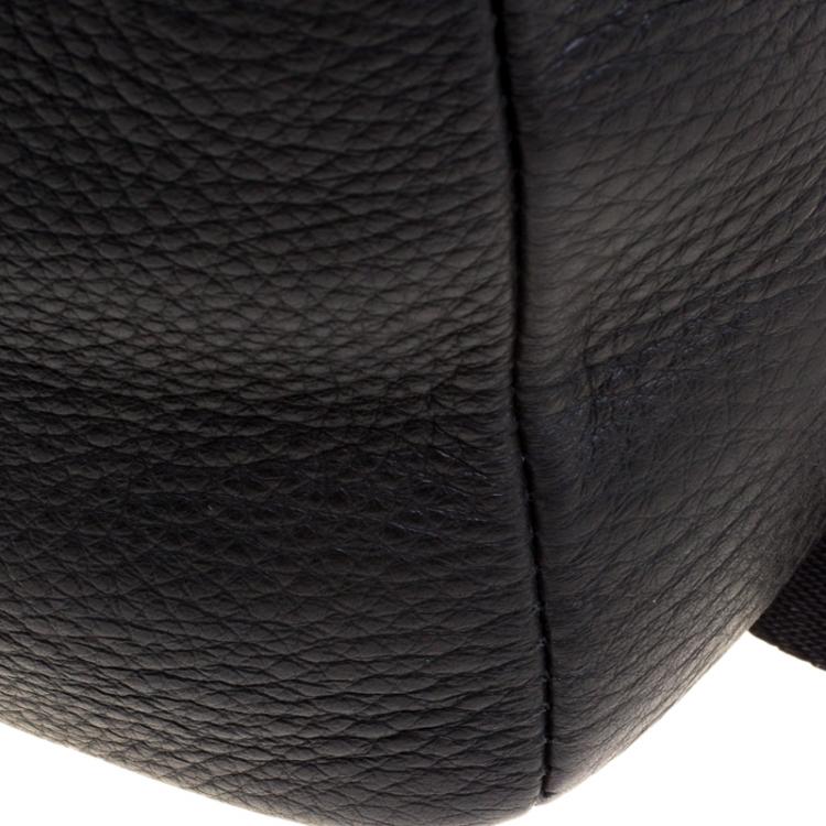 Pre Owned Versace Black Leather Studded Medusa Backpack