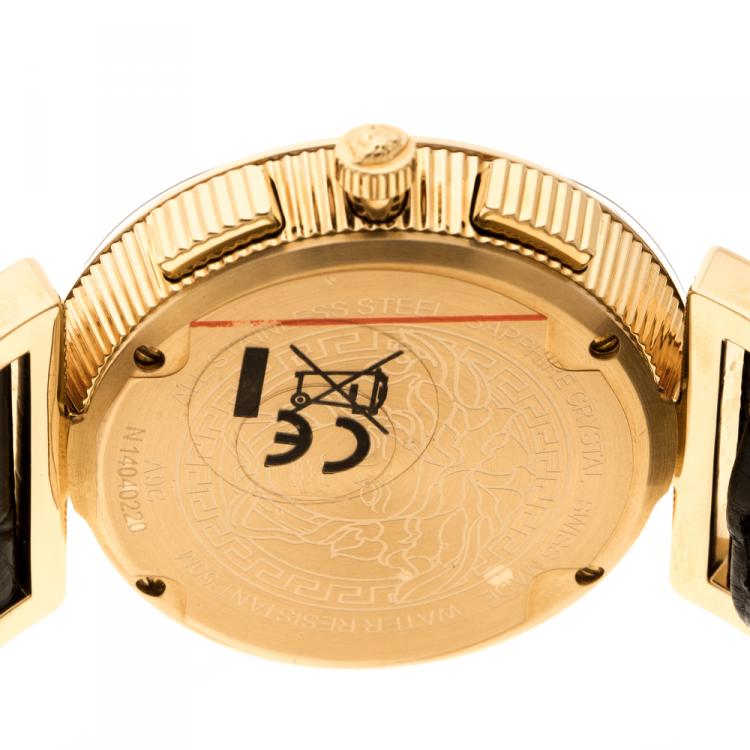 Pre Owned Versace Rose Gold Plated Steel A9C Chronograph Women's Wristwatch 40 mm