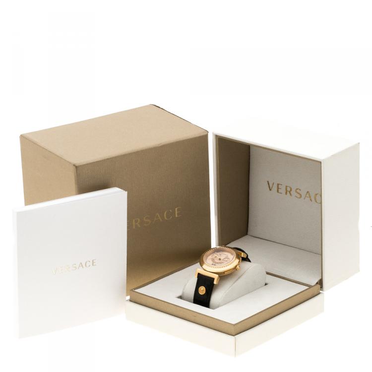 Pre Owned Versace Rose Gold Plated Steel A9C Chronograph Women's Wristwatch 40 mm