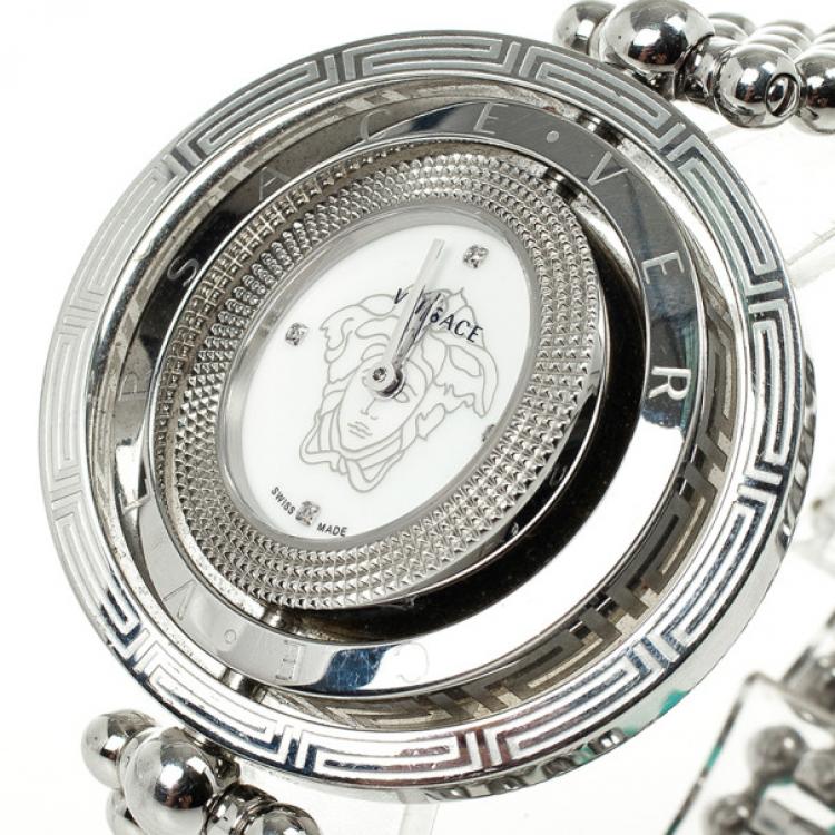 Pre Owned Versace Eon Stainless Steel Womens Wristwatch 25.2 MM