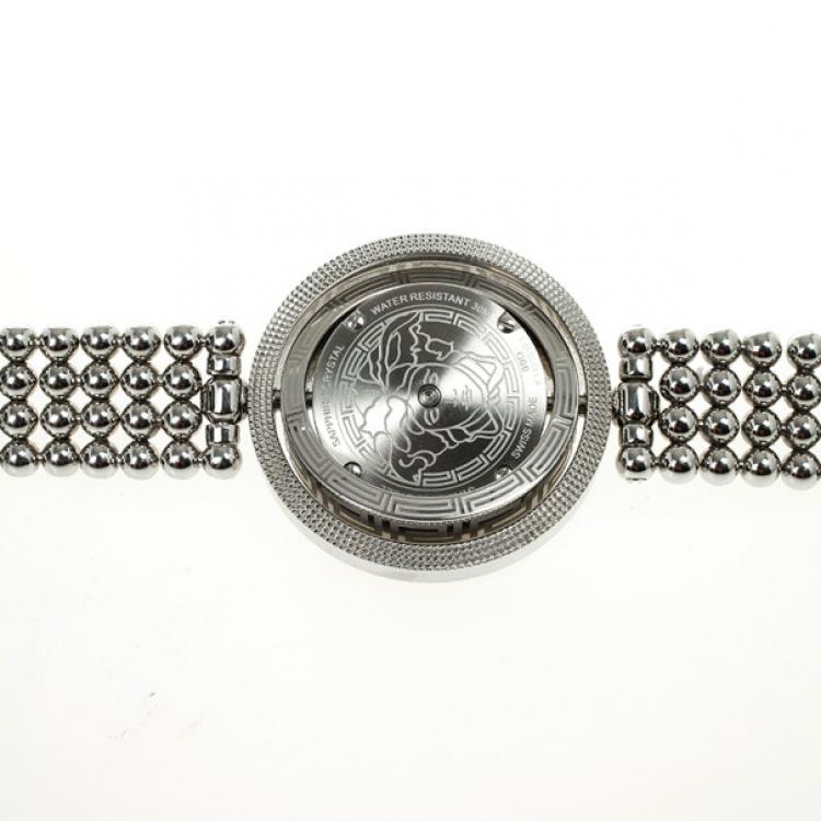 Pre Owned Versace Eon Stainless Steel Womens Wristwatch 25.2 MM