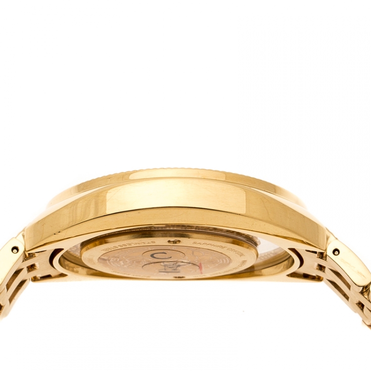 Pre Owned Versace Gold Stainless Steel Destiny Spirit 86Q Women's Wristwatch 39 mm