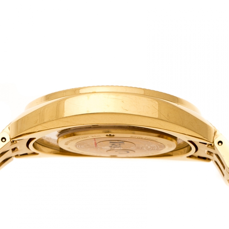 Pre Owned Versace Gold Stainless Steel Destiny Spirit 86Q Women's Wristwatch 39 mm