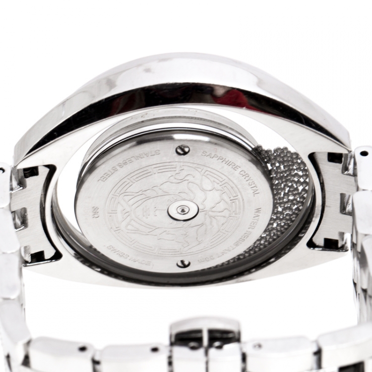 Pre Owned Versace White Stainless Steel Destiny Spirit 86Q Women's Wristwatch 39 mm