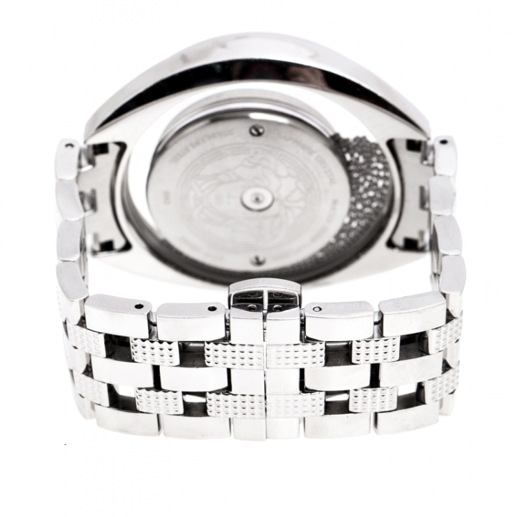 Pre Owned Versace White Stainless Steel Destiny Spirit 86Q Women's Wristwatch 39 mm