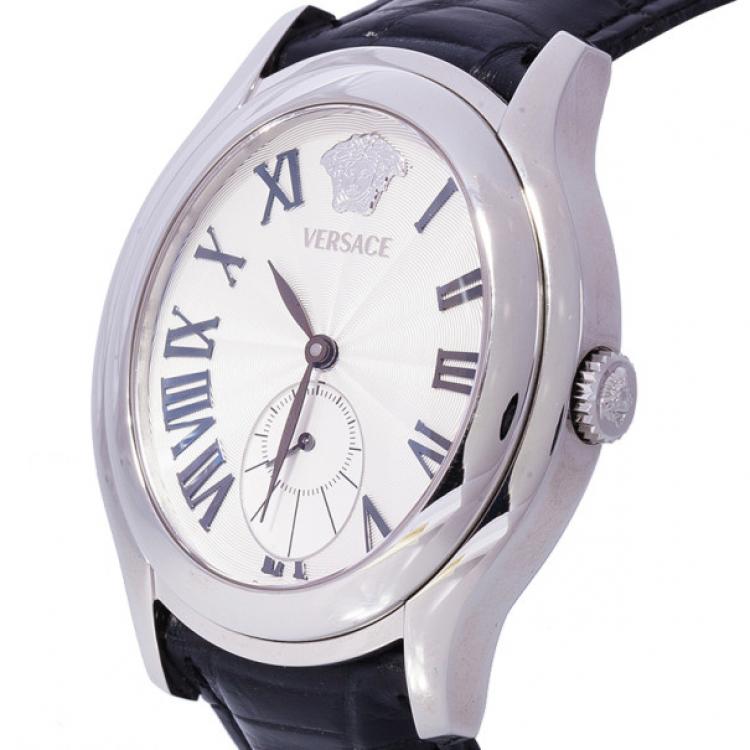 Pre Owned Versace White Stainless Steel OLA99 Women's Wristwatch 38MM