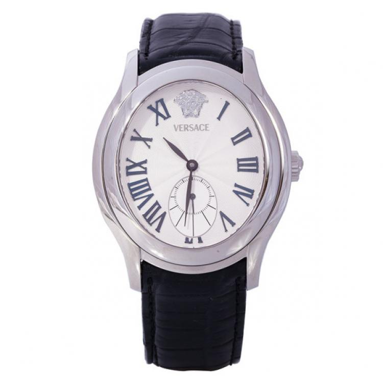 Pre Owned Versace White Stainless Steel OLA99 Women's Wristwatch 38MM