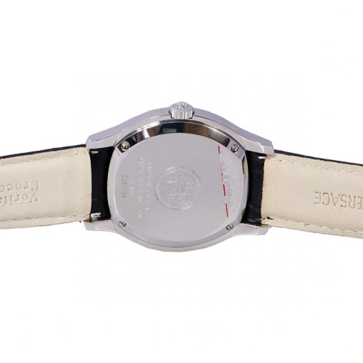 Pre Owned Versace White Stainless Steel OLA99 Women's Wristwatch 38MM