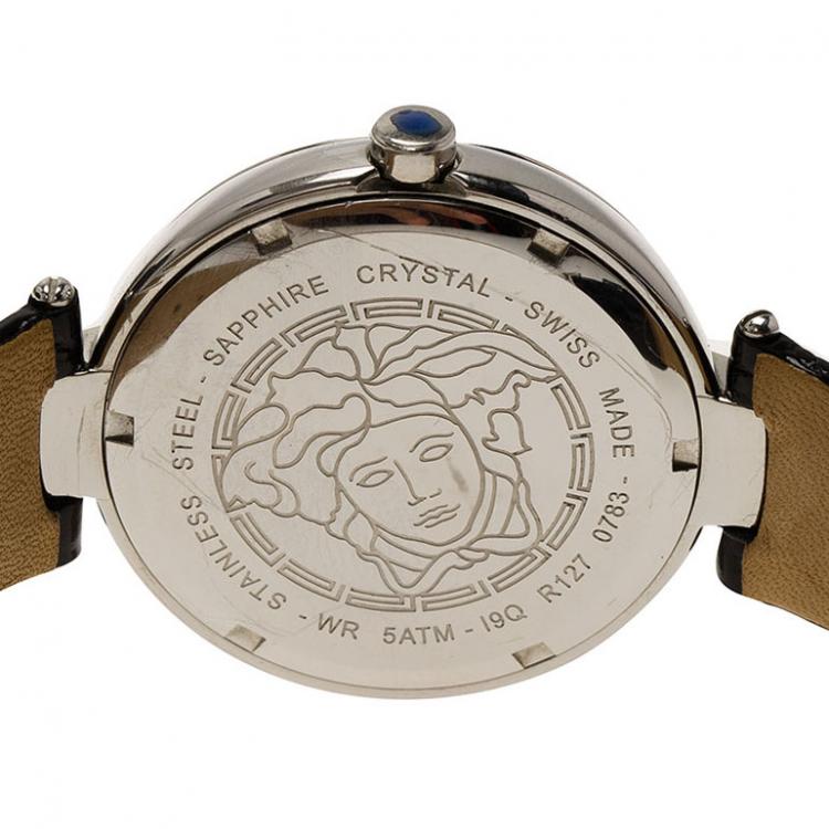 Pre Owned Versace Silver Stainless Steel  Women's Wristwatch 38MM