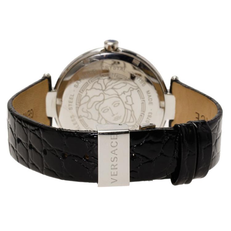 Pre Owned Versace Silver Stainless Steel  Women's Wristwatch 38MM
