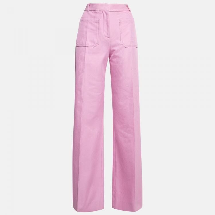 Pre Owned Victoria Beckham Pink Jumbo Alina Trousers M
