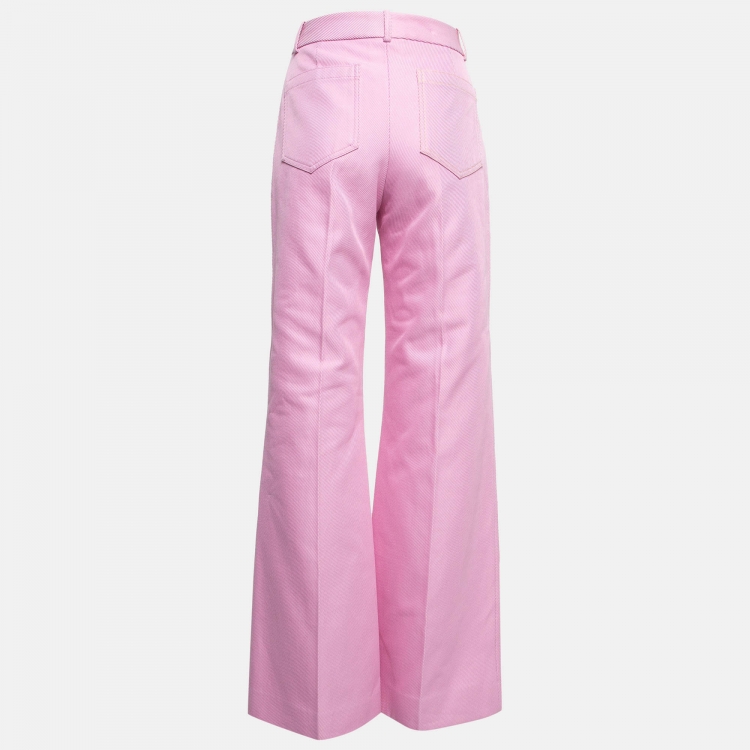 Pre Owned Victoria Beckham Pink Jumbo Alina Trousers M