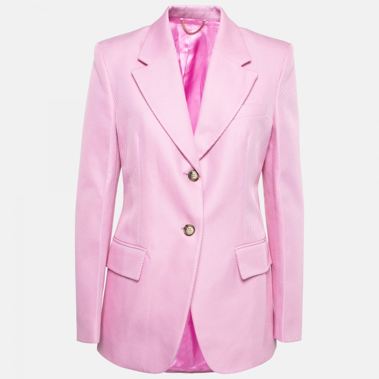 مملوكة مسبقًا Victoria Beckham Pink Jumbo Single Button Jacket M