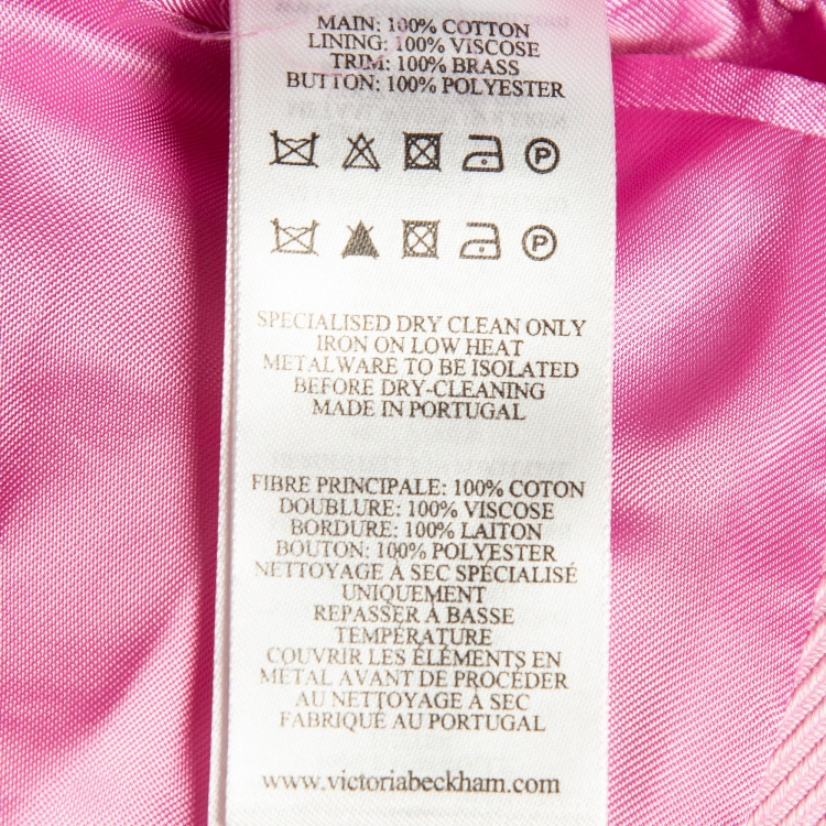 مملوكة مسبقًا Victoria Beckham Pink Jumbo Single Button Jacket M