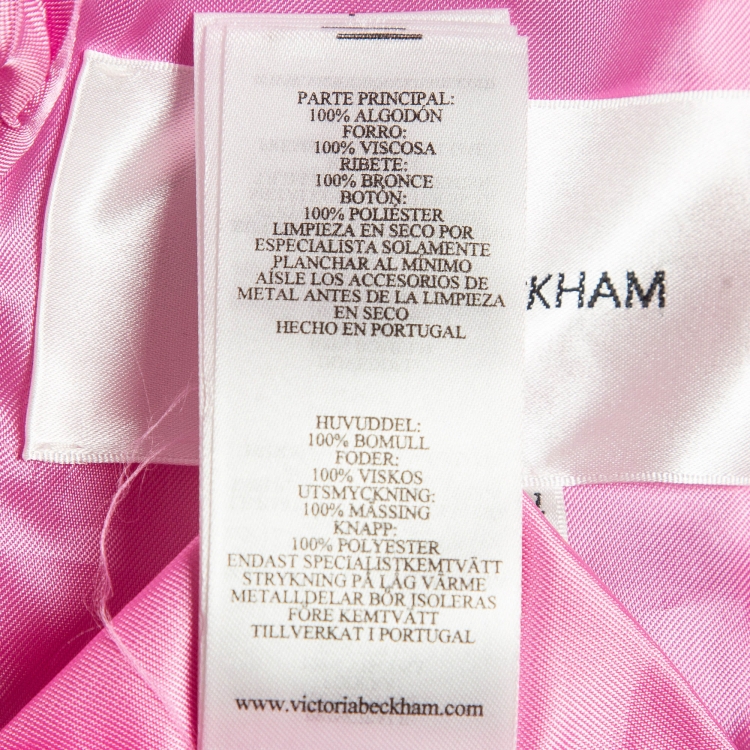 مملوكة مسبقًا Victoria Beckham Pink Jumbo Single Button Jacket M