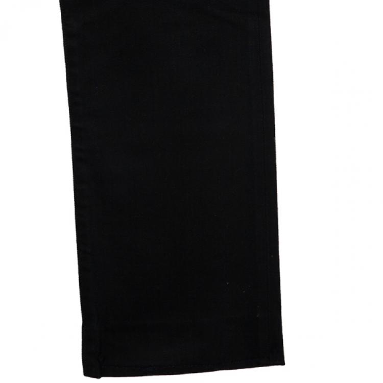 Pre Owned Victoria Beckham Silver Stitch Black Jeans M